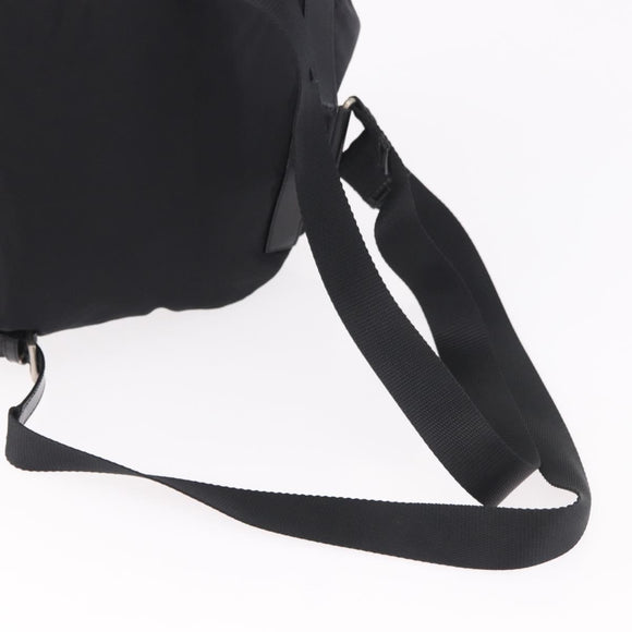 PRADA Backpack Nylon Black Silver Auth 188482