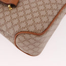 CELINE Macadam Canvas Tote Bag PVC Beige Gold Auth 188484A-15