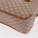 CELINE Macadam Canvas Tote Bag PVC Beige Gold Auth 188484A-16