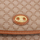 CELINE Macadam Canvas Tote Bag PVC Beige Gold Auth 188484A-17