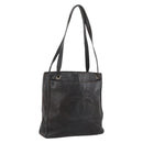 CHANEL Shoulder Bag Leather Brown Gold CC Auth 188488-1