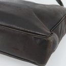 CHANEL Shoulder Bag Leather Brown Gold CC Auth 188488-17