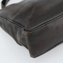 CHANEL Shoulder Bag Leather Brown Gold CC Auth 188488-8