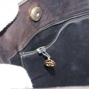 CHANEL Shoulder Bag Leather Brown Gold CC Auth 188488-10