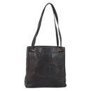 CHANEL Shoulder Bag Leather Brown Gold CC Auth 188488-13