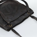CHANEL Shoulder Bag Leather Brown Gold CC Auth 188488-6
