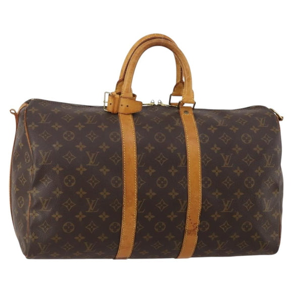 LOUIS VUITTON Monogram Keepall Bandouliere 45 Boston Bag M41418 LV Auth 188489