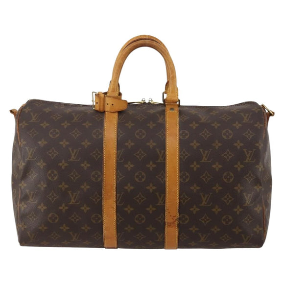 LOUIS VUITTON Monogram Keepall Bandouliere 45 Boston Bag M41418 LV Auth 188489