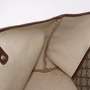 GUCCI GG Supreme Web Sherry Line Tote Bag PVC Beige Gold 211134 Auth 188490-19
