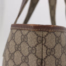 GUCCI GG Supreme Web Sherry Line Tote Bag PVC Beige Gold 211134 Auth 188490-7