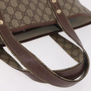 GUCCI GG Supreme Web Sherry Line Tote Bag PVC Beige Gold 211134 Auth 188490-9