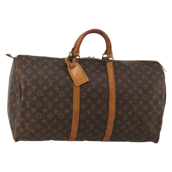 LOUIS VUITTON Monogram Keepall 55 Boston Bag M41424 LV Auth 188491