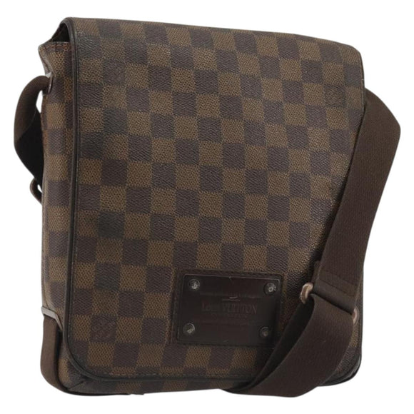 LOUIS VUITTON Damier Ebene Brooklyn PM Shoulder Bag N51210 LV Auth 188492