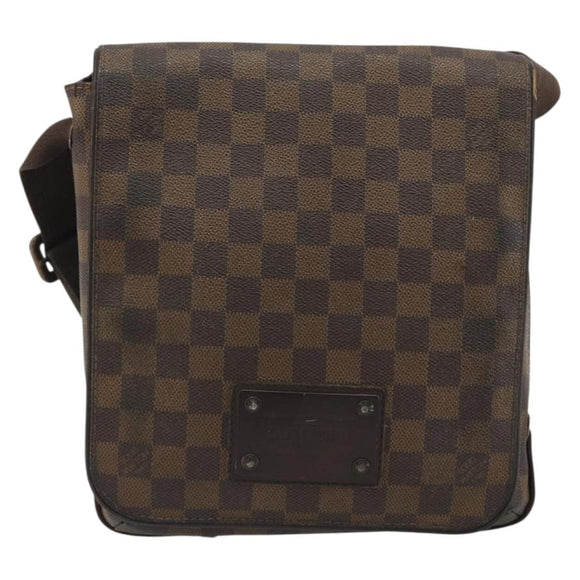 LOUIS VUITTON Damier Ebene Brooklyn PM Shoulder Bag N51210 LV Auth 188492