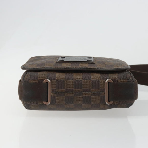 LOUIS VUITTON Damier Ebene Brooklyn PM Shoulder Bag N51210 LV Auth 188492