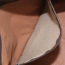CELINE Macadam Canvas Boston Bag PVC Leather Brown Gold Auth 188493-23
