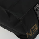 FENDI Hand Bag Canvas Black Gold Auth 188494A-13