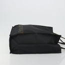 FENDI Hand Bag Canvas Black Gold Auth 188494A-4