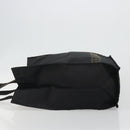 FENDI Hand Bag Canvas Black Gold Auth 188494A-5