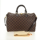 LOUIS VUITTON Damier Ebene Speedy Bandouliere 35 Hand Bag N41366 Auth 188496SAV-27