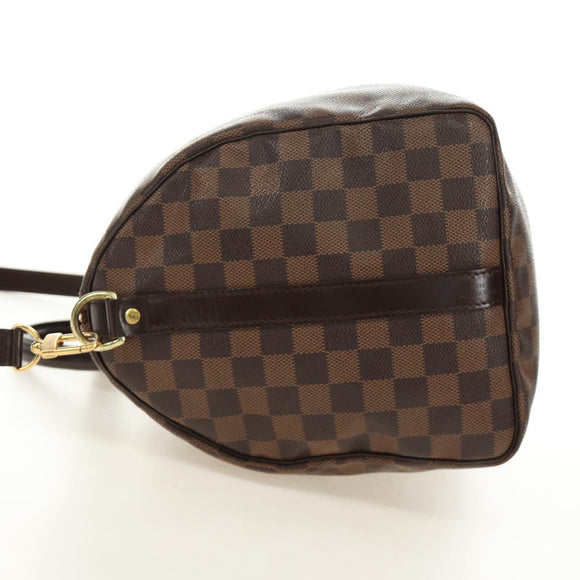LOUIS VUITTON Damier Ebene Speedy Bandouliere 35 Hand Bag N41366 Auth 188496SAV