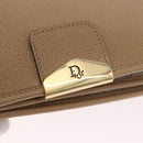 Christian Dior Chain Shoulder Bag Leather Beige Gold Auth 188501-17