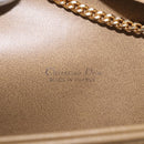 Christian Dior Chain Shoulder Bag Leather Beige Gold Auth 188501-11