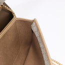 Christian Dior Chain Shoulder Bag Leather Beige Gold Auth 188501-18