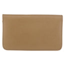 Christian Dior Chain Shoulder Bag Leather Beige Gold Auth 188501-2