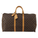 LOUIS VUITTON Monogram Keepall 55 Boston Bag M41424 LV Auth 188502SAV-13