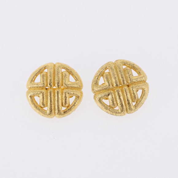 NINA RICCI Givenchy Calvin Klein MCM Earring metal 5 Set Gold Auth 188503