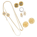 NINA RICCI Givenchy Calvin Klein MCM Earring metal 5 Set Gold Auth 188503-1