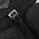 PRADA Backpack Nylon Black Silver Auth 188504-21