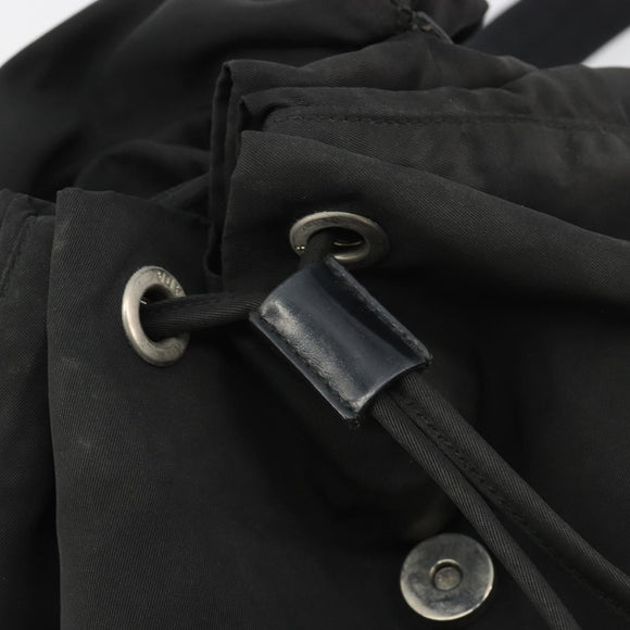 PRADA Backpack Nylon Black Silver Auth 188504