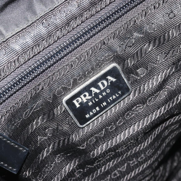 PRADA Backpack Nylon Black Silver Auth 188504