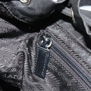 PRADA Backpack Nylon Black Silver Auth 188504-25