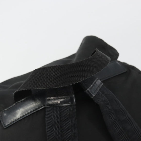 PRADA Backpack Nylon Black Silver Auth 188504