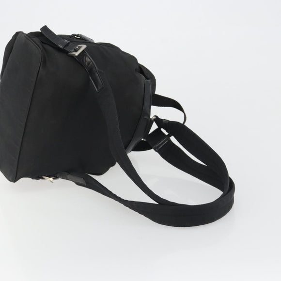 PRADA Backpack Nylon Black Silver Auth 188504