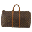 LOUIS VUITTON Monogram Keepall 50 Boston Bag M41426 LV Auth 188505-13