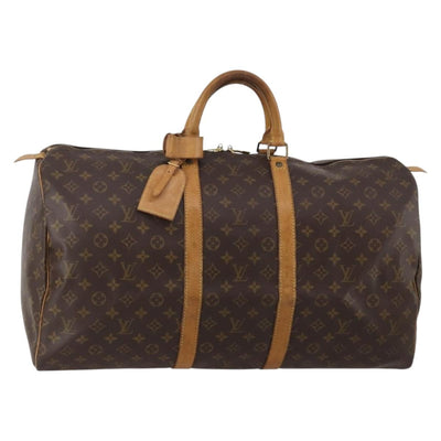 LOUIS VUITTON Monogram Keepall 55 Boston Bag M41424 LV Auth 188507
