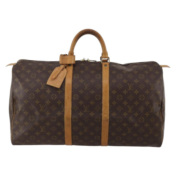 LOUIS VUITTON Monogram Keepall 55 Boston Bag M41424 LV Auth 188507