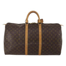 LOUIS VUITTON Monogram Keepall 55 Boston Bag M41424 LV Auth 188507-3