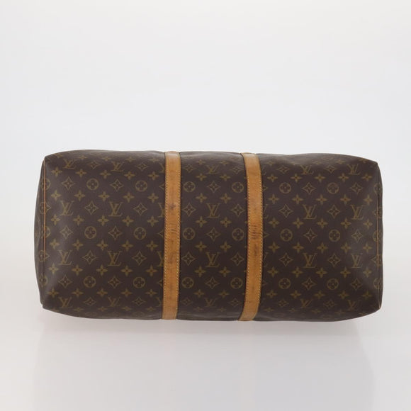 LOUIS VUITTON Monogram Keepall 55 Boston Bag M41424 LV Auth 188507