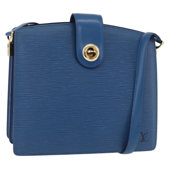 LOUIS VUITTON Epi Capuchin Shoulder Bag Blue M52345 LV Auth 188508