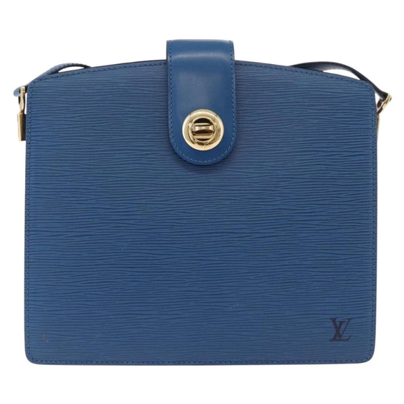 LOUIS VUITTON Epi Capuchin Shoulder Bag Blue M52345 LV Auth 188508