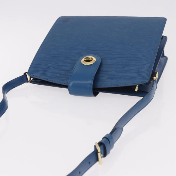 LOUIS VUITTON Epi Capuchin Shoulder Bag Blue M52345 LV Auth 188508