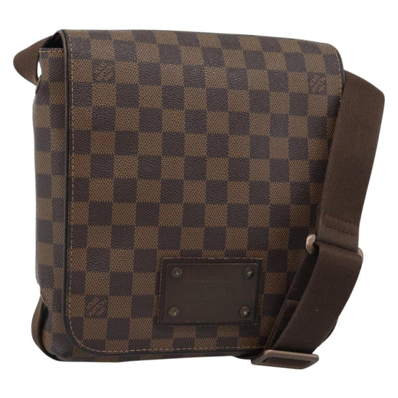 LOUIS VUITTON Damier Ebene Brooklyn PM Shoulder Bag N51210 LV Auth 188513