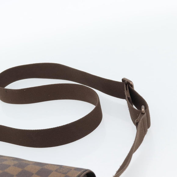 LOUIS VUITTON Damier Ebene Brooklyn PM Shoulder Bag N51210 LV Auth 188513