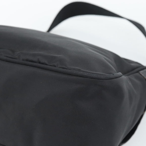 PRADA Shoulder Bag Nylon Black Silver Auth 188514