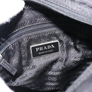 PRADA Shoulder Bag Nylon Black Silver Auth 188514-21